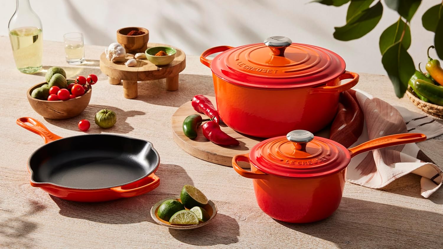 Le Creuset Signature Cast Iron Cookware Set - 7-Piece Collection