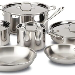 All-Clad D3 Tri-Ply Stainless Steel 10-Piece Cookware Set